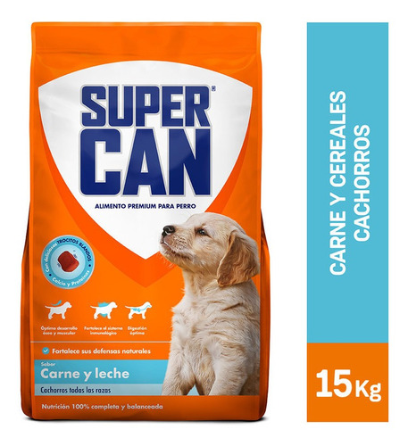 Supercan Carne Y Leche Cachorros  15 Kg