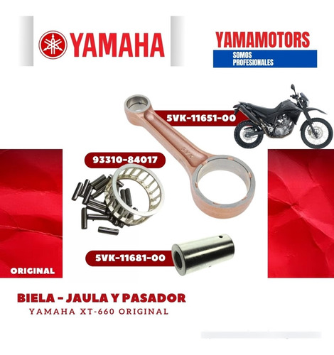 Biela, Jaula Y Pasador Xt-660 Original Yamaha.