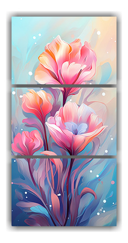 45x90cm Cuadro Profundidad Pastel Colors Neo-noir Flores