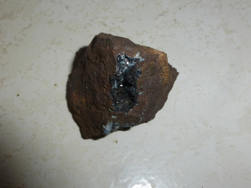 Mineral De Colección Escorodita Azul En Matriz Mina Ojuela