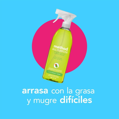 Limpiador Multiusos Líquido Method All Purpose Lima y Sal de mar en Spray 828ml