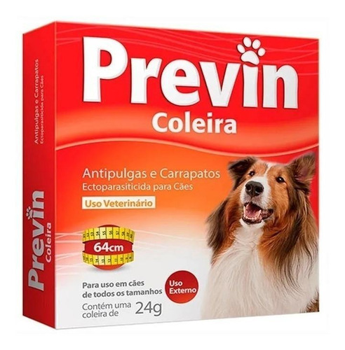 Coleira antiparasitário para pulga Coveli Previn para cão