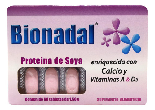 Bionadal Proteína De Soya/ Calcio C/60 Tabs Bio Salud