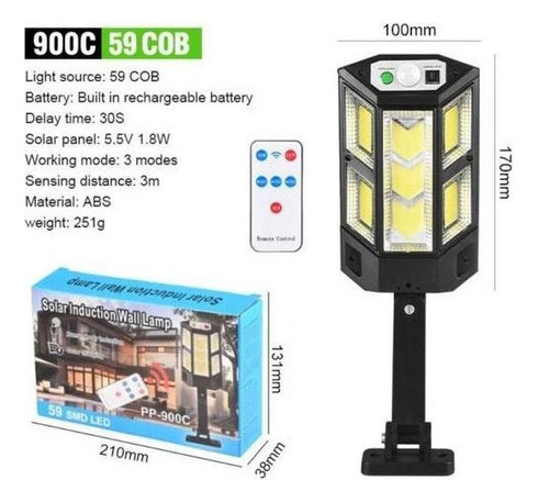 Paquete De 2 Reflectores Solares Led De Luz Solar 3000w