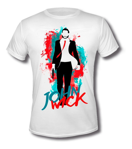 Playera Movie John Wick Red And Blue Moda