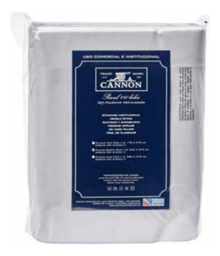 Imagen 4 de 10 de Sabana Plana Hotelera Cannon Pack X 2 Unid, 180 Hilos King