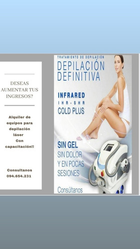 Imagen 1 de 4 de Alquiló Máquina De Depilción Láser Definitiva Sin Gel