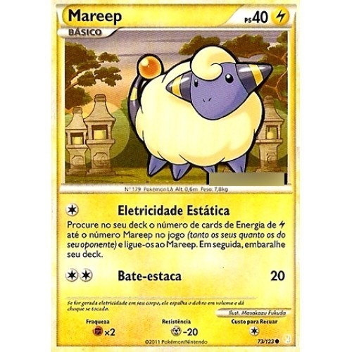 Mareep - Pokémon Elétrico Comum - 73/123 - Pokemon Card Game