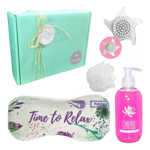 Gitf Aroma Relax Caja Regalo Box Rosas Kit Set Spa N31 Relax