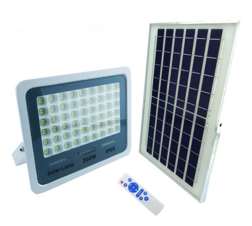 Proyector Solar Led De 200 Watt Con 216 Led, Control Remoto