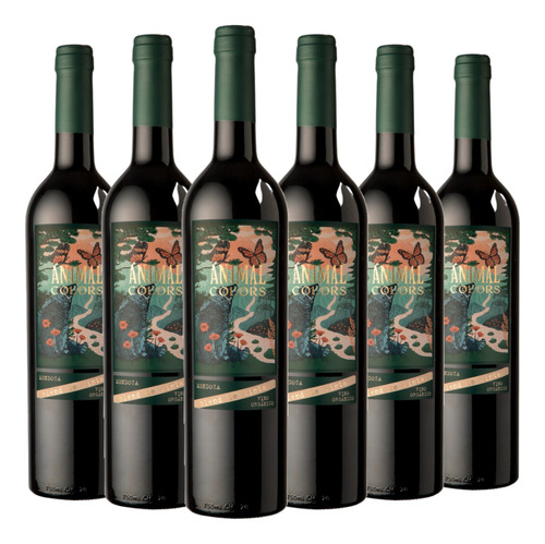 Vino Animal Colors Blend De Tintas Organico Caja X 6 X 750ml