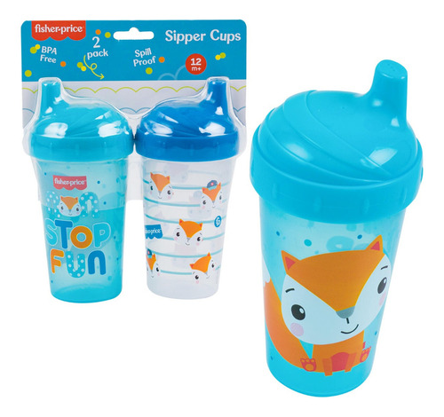 Set De 2 Vasos 10oz Fisher Price (zorro O Jirafa)