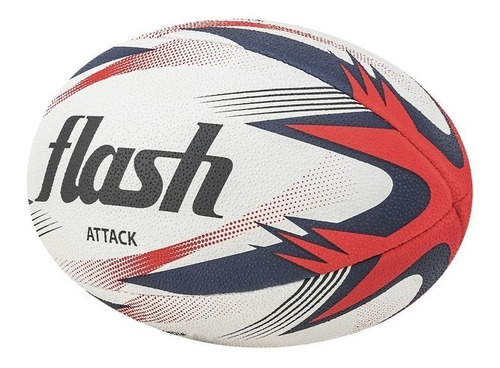 Pelota De Rugby Flash Attack Número 5° Rojo Y Azul