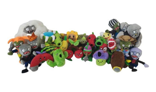 Zombies Vs Plantas De Peluche Coleccionalos 6 Pz