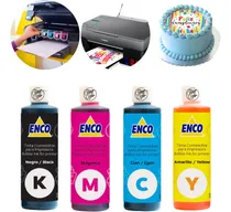 Comprar Kit 4 Tintas Comestibles Para Impresora Enco 250 Ml Sweet