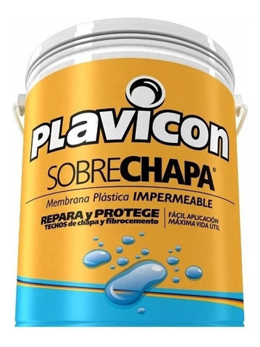 Membrana Plastica Impermeable Sobrechapa 10kg Plavicon M M