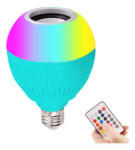 Foco Bocina Led Bluetooth Rgb Control Inteligente Luz