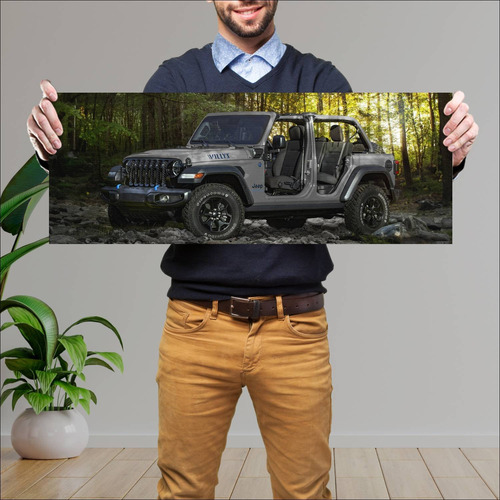 Cuadro 30x80cm Auto 2023 Jeep Wrangler Willys Pl 166