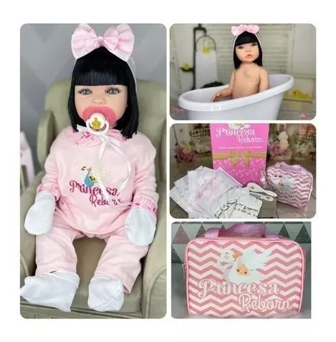 Boneca Bebe Reborn Baby Morena