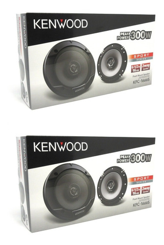 4 Bocinas Kenwood Kfc-1666s 300 Watts Con Tweeter New Model