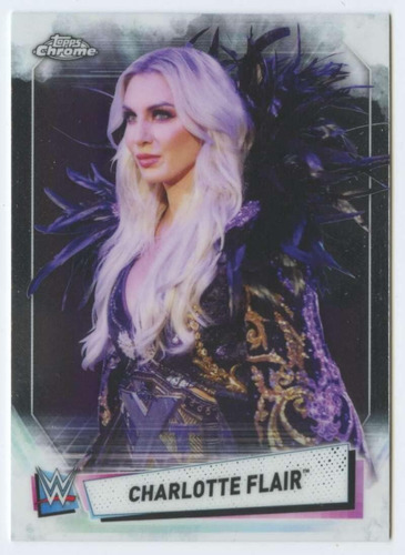 2021 Topps Chrome Wwe 12 Charlotte Flair Tarjeta Comercial O