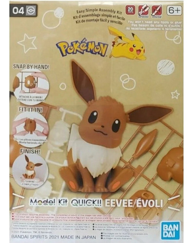 Pokemon Figura Armable De Eevee Plamo Original De Bandai