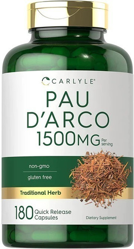 Carlyle | Pau D'arco | 1500mg | 180 Capsules | Importado