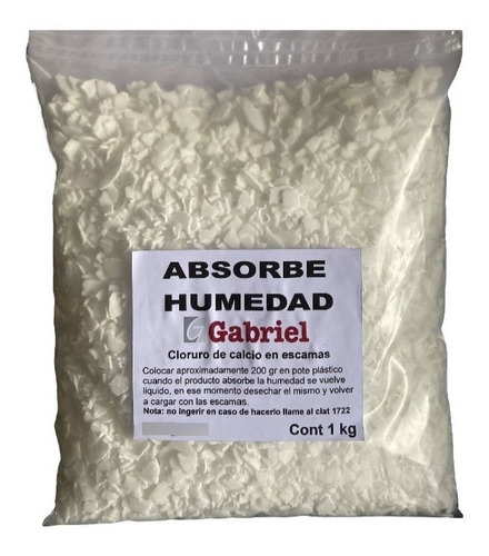 Absorbe Humedad Cloruro De Calcio En Escamas  1 Kg