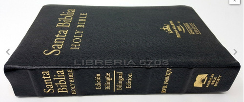 Imagen 4 de 9 de Biblia Bilingue Ingles - Español Piel Negro Indices Rvr/kjv