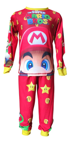 Pijama Infantil Niño Super Mario Bros Luigi Bowser