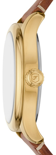 Reloj Gilmore para mujer de cuero marrón mediano con fecha y tres manecillas Fossil