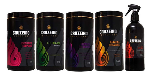 Kit Bronzeamento Natural 5 Itens Cruzeiro Power Completo