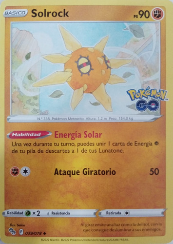 Pokémon Tcg Solrock 039/078 (español)