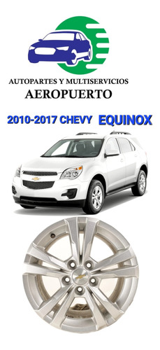 2010-11-12-2017 Chevy Equinox Rin Rueda 17 Aluminio Original