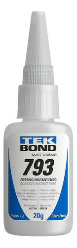 Cola Tekbond 793 Monocomponente Não Requer Mistura 20g Cor Incolor