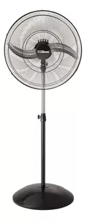 Ventilador de pie Liliana VP25M negro con 2 palas color plateado de metal, 25" de diámetro 220 V