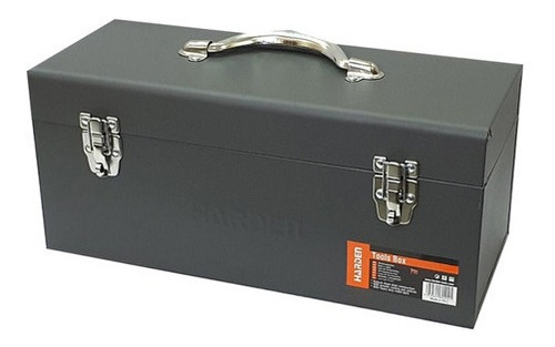 Caja Herramientas Metálica 48cm Reforzada Harden Profesional Color Gris Oscuro