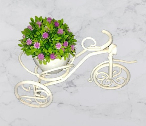 Bicicleta Con Macetita Crema (Usado)