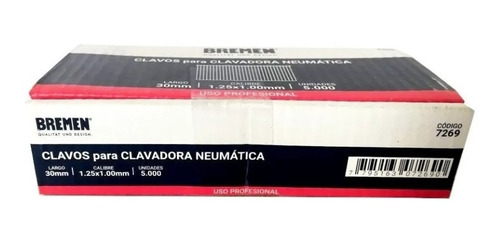 Clavos 30 Mm Para Clavadora Neumatica Bremen® 7264