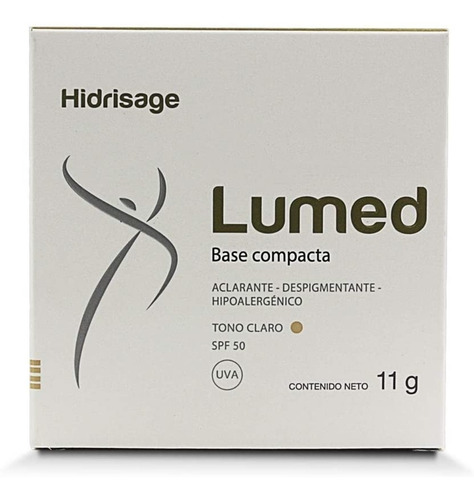 Base de maquillaje en polvo Hidrisage maquillaje corrector Base Compacta Lumed tono claro - 11mL 11g