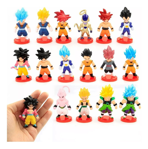 Dragon Ball Juguetes Mini Colección 16 Piezas 7 Cm Goku Etc