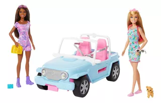 Barbie Vehículo Para Muñecas Camioneta Con 2 Muñecas
