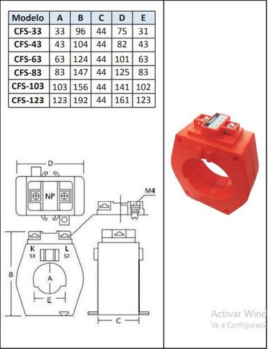 Transformador De Corriente Cfs-83 1500/5a 15va