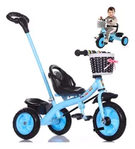 Comprar Triciclo Bebe Niños 50kg Con Cajuela Y Barra Empuje Y Pedal