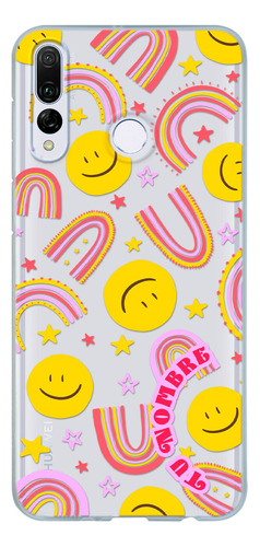 Funda Para Huawei Para Mujer Caritas Felices Con Nombre