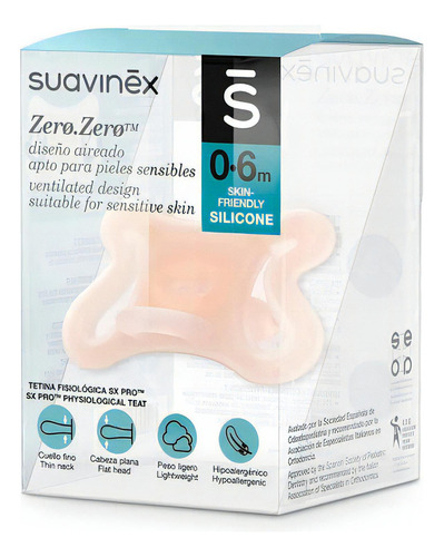 Chupete 0-6m Fisiológico Sx Pro Silicona Suavinex Zero.zero