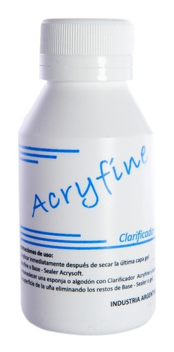 Acryfine Finalizador Clarificador Gel Uñas Gelificadas 100ml