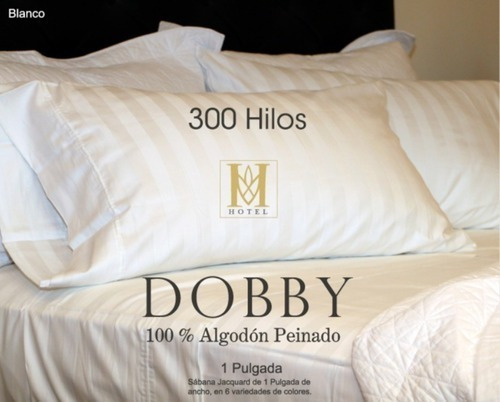 Imagen 2 de 2 de Sábanas King Size 2x2x35 Hotel 320 Hilos Dobby 100% Algodon
