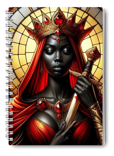 Caderno Capa Dura A5 Iansã - 100 Folhas Decoradas -umbanda