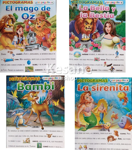 Imagen 1 de 9 de Paquete Libros Para Niños Interactivo Stickers Calcomanias